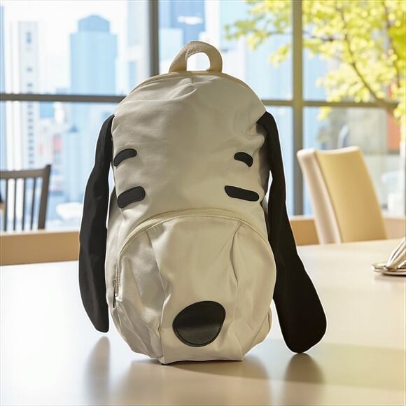 Peanuts SNOOPY Backpack Dog Black Ears Charlie Brown Bag Full Size Purse NEW - Picture 1 of 3
